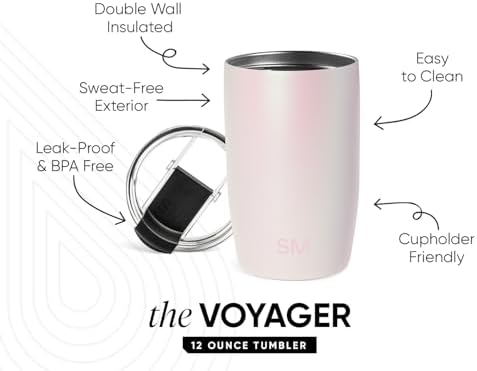 Simple Modern Travel Coffee Mug with Lid | 12oz | Pearlescent