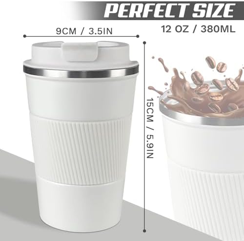Vacuum Insulated Stainless Steel Travel Coffee Mug,Leak Proof Cup with Lid