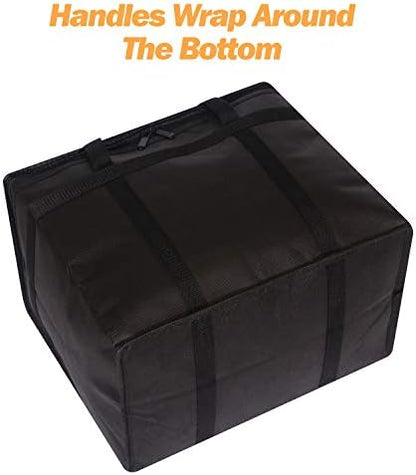 DIOMMELL XL Insulated Reusable Grocery Bags with Sturdy Zipper Reinforced Bottom & Handles, Foldable Washable Heavy Duty Cooler Totes for Hot or Cold Food Delivery, Groceries, Travel, Shopping