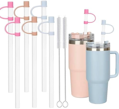 Jetstop Straw with Cover fit Stanley Quencher H2.0 14-40 oz Tumbler, 6pk
