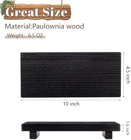 Bathroom Tray Farmhouse Decor Kitchen Soap Holder, 10" * 4.5" Black