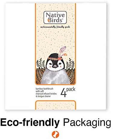 Bamboo Toothbrush with Soft Bristles and Tongue Scraper