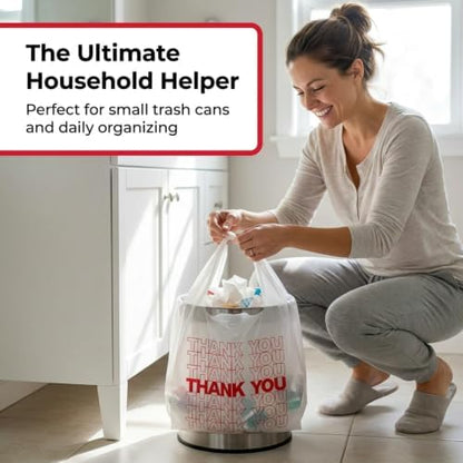 TashiBox 300Ct Plastic Bags，thank you bags,Shopping bags