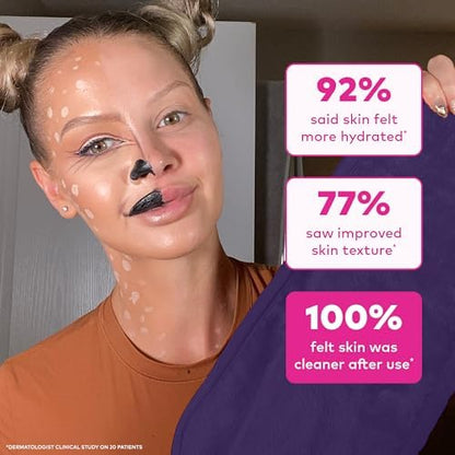 The Original MakeUp Eraser PRO, Effortlessly Remove All Makeup Using Only Water, Including Waterproof Mascara, Eyeliner, Foundation, Lipstick, Sunscreen,and More! Queen Purple, 1 ct.