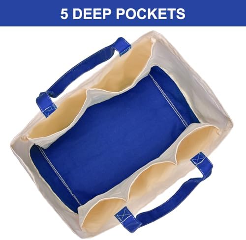 Canvas Reusable Grocery Bags Heavy Duty, 8.3 gal Foldable Large Tote Bag with Handles, Holds 60 lbs Canvas Shopping Bags, 1 Pack