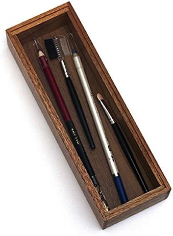Lipper International 1081WN Walnut Finish Stacking Drawer Organizer Box, 3" x 9", Set of 2