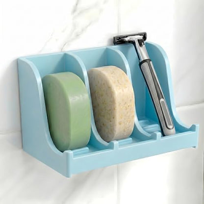 Soap Holder for Shower Wall, 3-Compartment Soap Dish [Patent Pending]