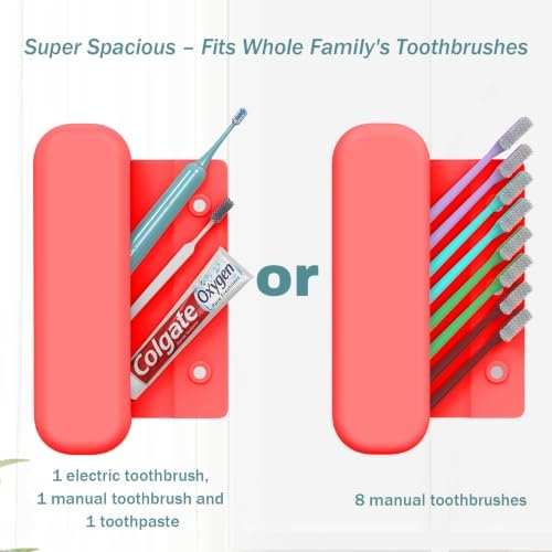 Silicone Toothbrush Travel Case, Upgrade Large Toothbrush Case for Travel