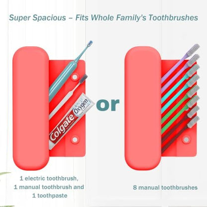 Silicone Toothbrush Travel Case, Upgrade Large Toothbrush Case for Travel