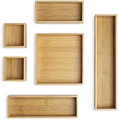 Whitmor 6-Piece Bamboo Drawer Organizers
