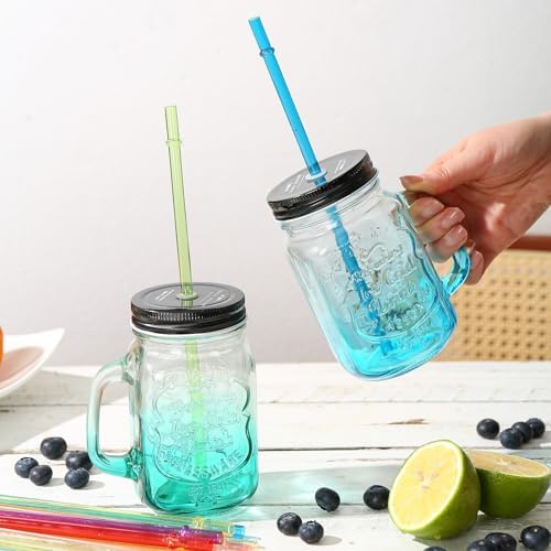 25 Pack 9.05" Plastic Reusable Replacement Drinking Straws