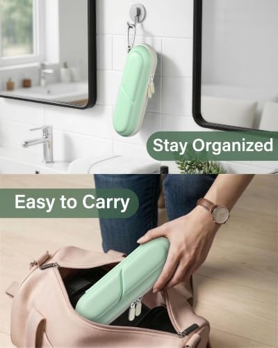 ProCase Toothbrush Travel Case for Oral-B/Oral-B Pro 1000 1500 5000 7000 7500 6000 9600/Philips Sonicare 4100 5100 1100 6100 5300 Oral-B iO Electric Toothbrush Portable Hard Container -Aqua
