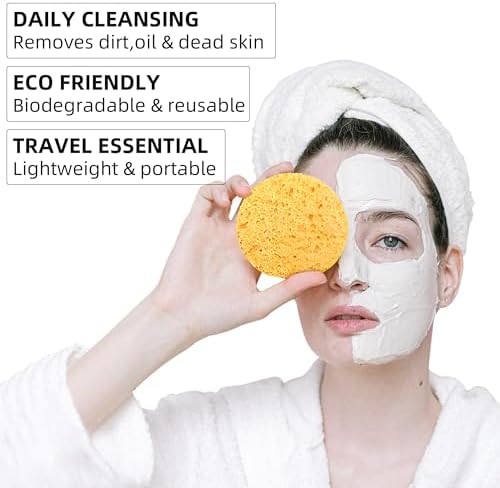 120-Count Compressed Facial sponges for Daily Facial Cleaning