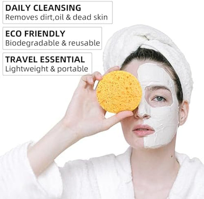 120-Count Compressed Facial sponges for Daily Facial Cleaning