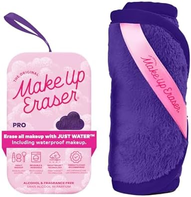 The Original MakeUp Eraser PRO, Effortlessly Remove All Makeup Using Only Water, Including Waterproof Mascara, Eyeliner, Foundation, Lipstick, Sunscreen,and More! Queen Purple, 1 ct.