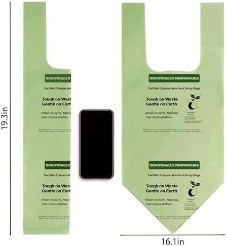 1.6 Gallon Compostable Bags, 220 Count, 6 Liter, Extra Thick