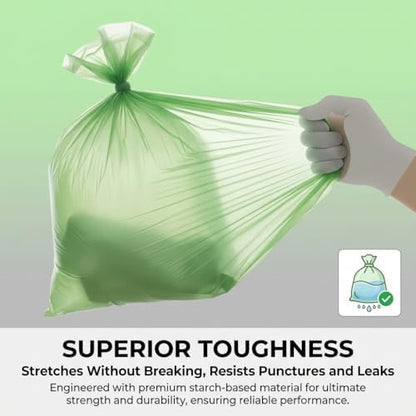Compost Bags, Compostable Small Trash Bags for Kitchen Compostable Food Scrap Bags For Counter Top Compost Bin Small Kitchen Food Scrap Waste Bags for Compost (8G-20count)