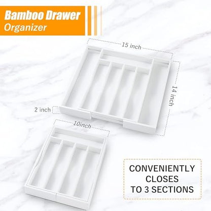 Kitchen Silverware Drawer Organizer and Storage Utensilios De Cocina Modernos Soporte Para Cucharas Trastes De Cocina Organizadores Platos Para Gabinetes Cajones Decoración Organizador Para Utensilios