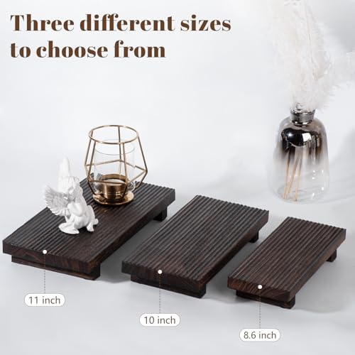 Bathroom Tray Farmhouse Decor Kitchen Soap Holder, 11" * 5.5" Dark Brown