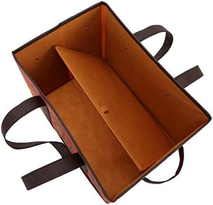 Foraineam Reusable Grocery Bags Set Durable Heavy Duty Tote Bag Collapsible Grocery Shopping Box Bag with Reinforced Bottom