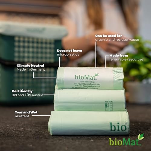 bioMat 13 Gallon Compostable Food Scrap Bags, 50 Count