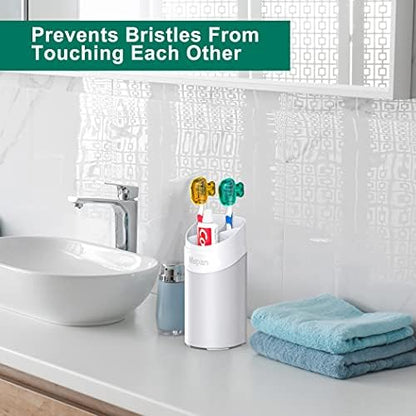Mspan Toothbrush Protector Travel Cover: Brush Head Cap Cute Clip Case Bulk Guard - Oral Care Accessories Pod for Kids Adults
