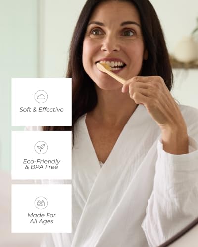 Soft Bamboo Toothbrush for Kids and Adults, Lightweight for Daily Oral Care