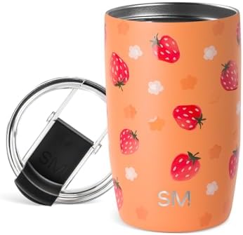 Simple Modern Travel Coffee Mug with Lid | 12oz | Strawberries