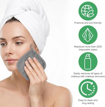 50 Pcs Makeup Remover Cloths Reusable Washable Pads Soft for Face, Women