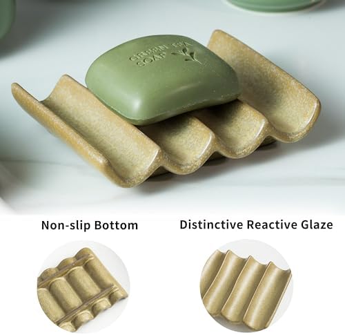 Self Draining Soap Dish, Bar Soap Holder for Shower, Soap-Saving