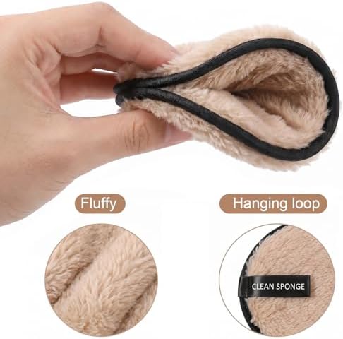 8PCS Makeup Remover Pads, Reusable Double-Sided Facial Cleansing Puffs, Microfiber Rounds Make Up Remover Pads, Soft Face Cleansing Puffs for All Skin Types (Pink, Black, Beige, White)