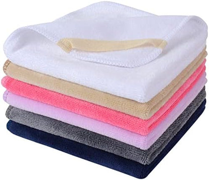 SINLAND Brushed Microfiber Facial Cloths Fast Drying Washcloth 12inch x 12inch Absorbent Face Wash Cloth Soft Makeup Remover Cloths