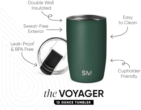 Simple Modern Travel Coffee Mug with Lid | 12oz | Green