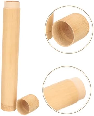 SHOWERORO Bamboo Portable Toothbrush Holder Outdoor Toothbrush Container for Travel Camping and Home Use Design for Toothbrushes