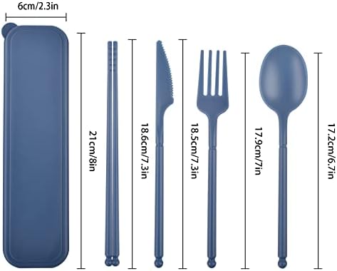 Portable Utensils Set with Case, 2 Sets Camping Travel Utensils Set