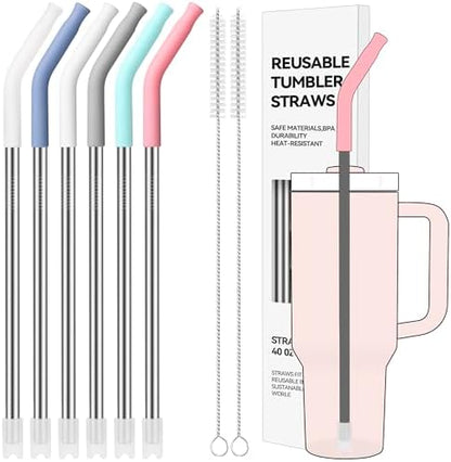 40 oz Straight Metal Straws for 40 oz Stanley Tumbler