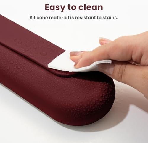 Silicone Electric Toothbrush Travel Case, Manual Toothbrush Travel Cover for Men and Women,Toothbrush Holder for Travel,Gym and More, Fits Most Manual and Electric Toothbrushes - Burgundy