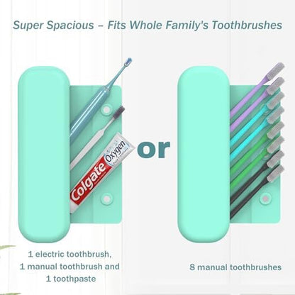 Silicone Toothbrush Travel Case, Upgrade Large Toothbrush Cover for Travel