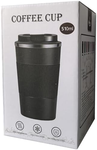 YINJOYI 17oz Travel Coffee Cups Insulated Mug Thermal Tumbler to Go with Lid Leak Proof Reusable Stainless Steel Coffee Mug Spill Proof for Hot and Iced Cold Drinks (Red, 510ml)