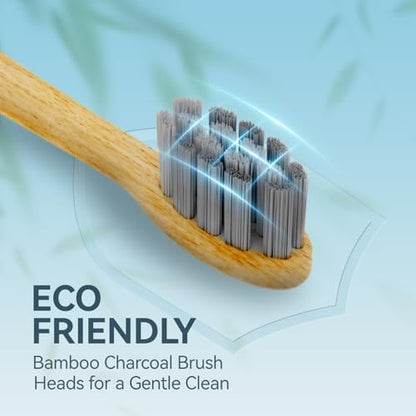Bamboo Electric Toothbrush for Adults, Soft Bristle
