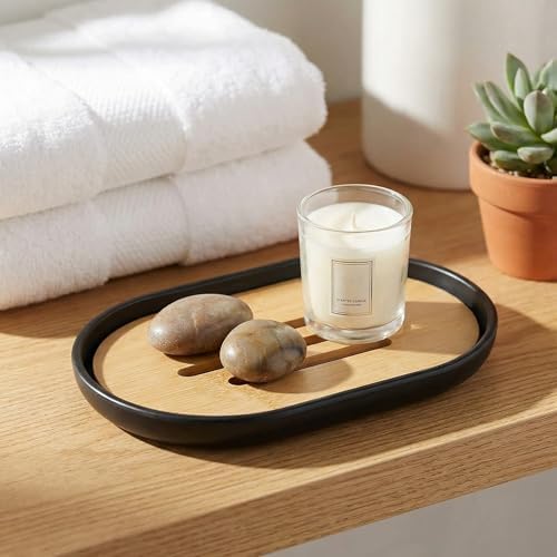 Bamboo Soap Holder Wooden Dish Bar Tray for Shower Sink Bathroom Self Draining Soap Stand Holders Dishes of Soaps Saver for Homemade Soaps