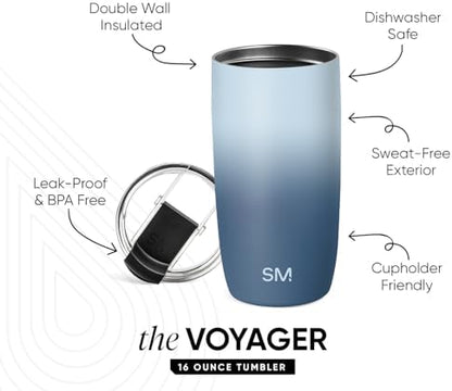 Simple Modern Travel Coffee Mug with Lid | 16oz | Ombré