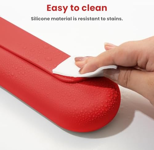 Silicone Electric Toothbrush Travel Case, Manual Toothbrush Travel Cover for Men and Women,Toothbrush Holder for Travel,Gym and More, Fits Most Manual and Electric Toothbrushes - Red