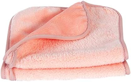 Eurow Reusable Makeup Remover Cloths, Soft Microfiber Face Towels for All Skin Types, Chemical-Free, Protective, Machine Washable, Gentle & Effective Facial Cleansing, 8"x16", Coral, 2-Pack