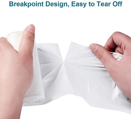 Inwaysin Mini Garbage Bags - 1.2 Gallon Compost Trash Can Liners, 125 Count White