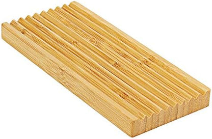Ouya Bamboo Soap Dish, Bar Soap Holder for Shower Bathroom, Kitchen, Wooden Tray for Soap
