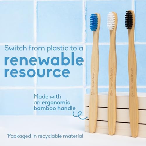 The Humble Co. Bamboo Toothbrushes, BPA Free, Soft Bristles (5 Pack)