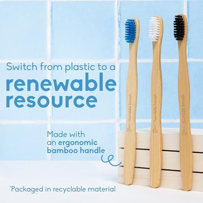 The Humble Co. Bamboo Toothbrushes, BPA Free, Soft Bristles (5 Pack)