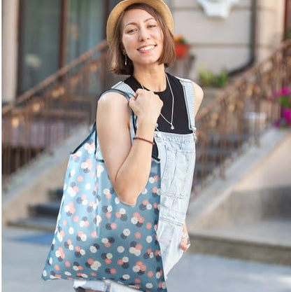 Paterr 46 Pcs Foldable Reusable Grocery Bags Bulk Machine Washable Waterproof Shopping Bags Packable Grocery Tote Pouches