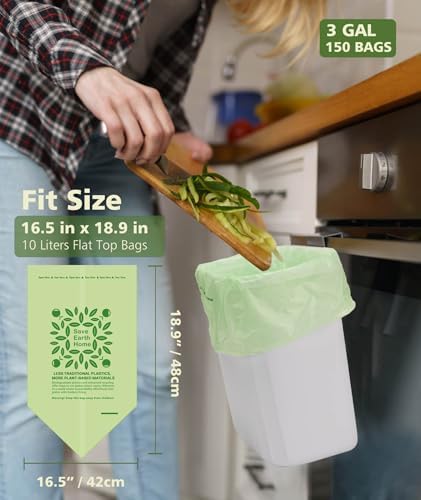 AYOTEE 150 Bags Compostable Trash Bags 3 Gallon Trash Bag, Compostable Bags